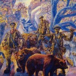 Les montreurs d'ours, Huile sur toile, René Gaston-lagorre
